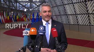Belgium: EU leaders sound alarm on Ukraine border tensions upon arrival for Council meeting