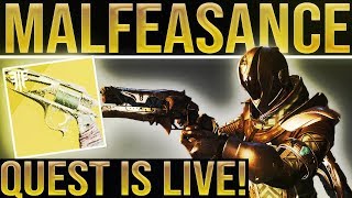 Destiny 2. Malfeasence QUEST IS LIVE! SECRET BOSS! (Searching For the "Seething Heart!)