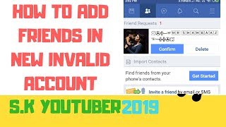 #Invalid name account with name show How to Ad withd Friends in New Invalid Account 2019