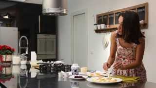 Blinis con Amarena Fabbri con Csaba dalla Zorza