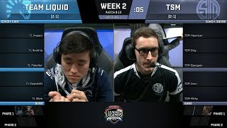 TL vs TSM | WEEK 2 DAY 2 NA LCS SUMMER 2018 | Team Liquid vs Team SoloMid