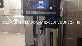Unboxing DeLonghi PrimaDonna Exclusive Fully Automatic Coffee Machine cheekyricho