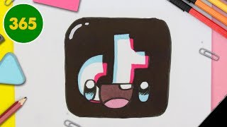 COMMENT DESSINER LOGO TIK TOK KAWAII ÉTAPE PAR ÉTAPE – Dessins kawaii facile