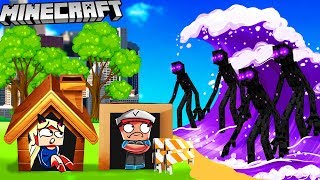 BAZA VS ENDERMAN TSUNAMI - MINECRAFT TSUNAMI CHALLENGE | Vito VS Bella