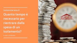 Video 80 - Quanto tempo è necessario per rientrare in una spesa di isolamento?