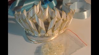 корона из атласной ленты