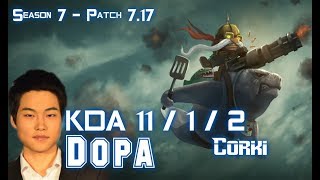 Dopa CORKI vs CASSIOPEIA Mid - Patch 7.17 KR Ranked