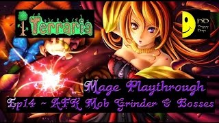 Terraria Mage Lets Play Ep14 AFK Mob Grinder & Bosses