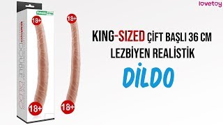 Çift Başlı 36 Cm Realistik Dokuda Lezbiyen Dildo | Albonishop.com