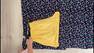 Hacer enterizo corto SIN MOLDES - Making a flower dress (easy and fast), DIY clothes