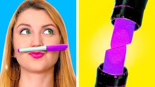 KIAT GENIUS PERLENGKAPAN SEKOLAH! || DIY Berguna untuk Kembali Ke Sekolah oleh 123 Go Like!