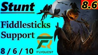 Stunt as Fiddlesticks Support - S8 Patch 8.6 - NA Challenger - Full Gameplay
