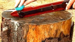 Ножны для ножа или тесака. Как сделать ножны из паркета.