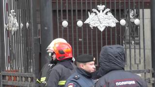 Пожар в Москве. Горит здание Министерства Обороны РФ.