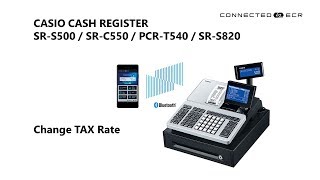 CASIO SR-S500/SR-C550/PCR-T540/SR-S820 POS Cash Register - Change TAX Rate