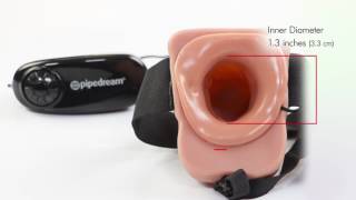 Fetish Fantasy Series 7" Vibrating Hollow Strap-On with Balls PD3376-21