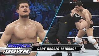 WWE 2K16 Mods - Cody Rhodes Returns To Smackdown & Wins IC Title! (Smackdown Story)