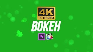 Colorful Camera Blur Abstract Bokeh Light Moving on Green Screen Background