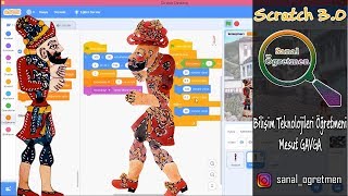 Scratch 3.0 ile Hacivat Karagöz Bayramlaşma Bayramı Kukla Konuşmaları