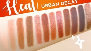 Urban Decay NAKED HEAT Palette Swatches (All 12 eyeshadow)