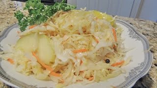 КВАШЕНАЯ КАПУСТА  с яблоками и медом.