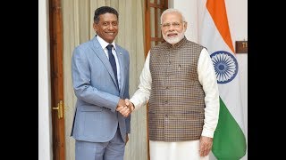 PM Narendra Modi & Seychelles's President Danny Faure at the Joint Press Conference in India