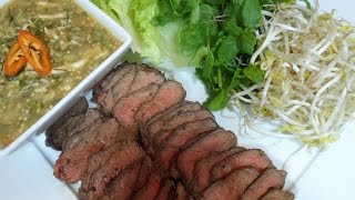 Beef dipped in Fermented Fish Sauce (Seight  Cou Tek Prahok)