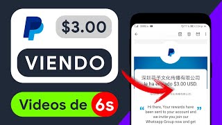 Top 3 Apps?para GANAR DINERO PayPal 2020? GANA DINERO Viendo VIDEOS de (6 SEGUNDOS) $3 Dolares?