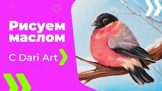 Как нарисовать/написать снегиря маслом! #Dari_Art