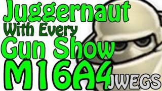 MW3: Juggernaut with Every Gun Show "M16A4" (Modern Warfare 3 Gameplay/Commentary)