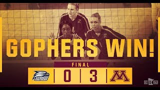 Highlights: Gopher Volleyball Sweeps Georgia Southern 3-0 at Diet Coke Classic