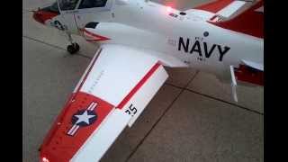 Freewing 90mm T-45 Goshawk --Demonstration of Slats, Flaps, Airbrake, Lights