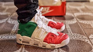 Nike Air More Uptempo EU City Pack Italy Colorway Sneaker Unboxing and On-Foot Review