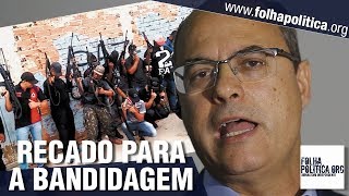 Wilson Witzel faz discurso 'épico' e manda recado para criminosos ao tomar posse como governador