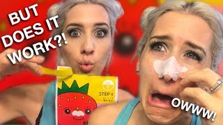 FIRST IMPRESSION Tony Moly Strawberry Nose Pack 3 STEP KIT review