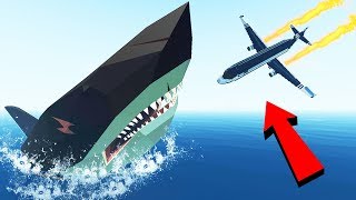 ВЫЖИВАНИЕ НА САМОЛЁТЕ ПРОТИВ МЕГАЛОДОНА | Stormworks