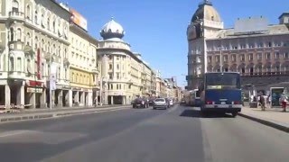 Cycling in Budapest : Szabad sajto ut _ Rakoczi utca _ Baros ter _ Kerepesi utca
