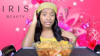 DESHELLED SEAFOOD BOIL MUKBANG with Bloves Smackalicious Sauce + IRIS Beauty Colored Contacts Review