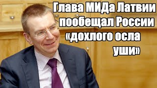 Невероятно - Глава МИДа Латвии пообещал России «дохлого осла уши»