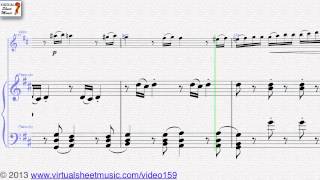 Wolfgang Amadeus Mozart's Concerto No. 4 in D major sheet music for violin and piano - Video Score