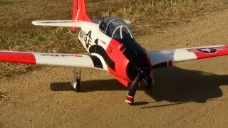 Durafly T-28 Trojan　Maiden　Flight　あきらさん