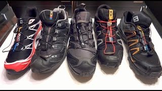Salomon 5 different pairs comparison Fellraiser Speedcross XD 3DPro