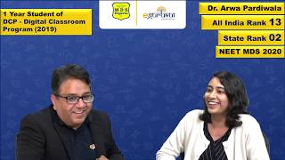 Dr Arwa Pardiwala : AIR-13, NEET MDS 2020 - #TOP #RANKER with #Dr Amit Lall, #DBMCI MDS Experts