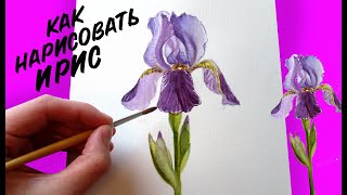 РИСУНКИ ЦВЕТОВ / Как нарисовать ИРИС / красивые  рисунки для срисовки