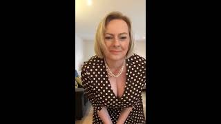 Polka dot retro dress and authentic nylons