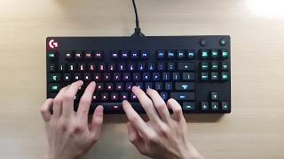 Logitech G Pro Mechanical Keyboard Sound Test (Romer-G)