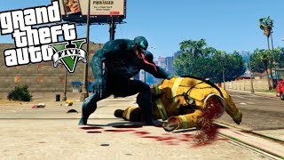 VENOM SE ALIMENTA DE HUMANOS | NUEVOS PODERES GTA 5 MOD VENOM