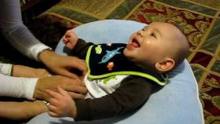 Mommy tickles K