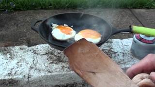 Dpower Ultra light backpack stove Cooking Eggs