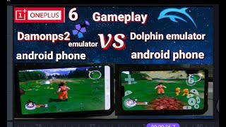 Dolphin emulator vs Damon ps2 1.2.6 emulator On Dragon Ball z sagas Gameplay In OnePlus 6